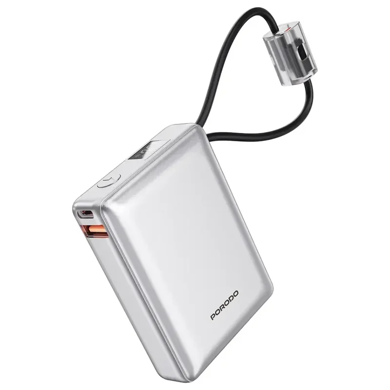 Porodo Petite 10000mAh Power Bank Silver