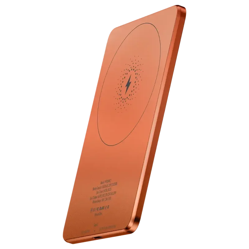 Powerology Ultra-Thin 5000mAh MagSafe Power Bank Orange