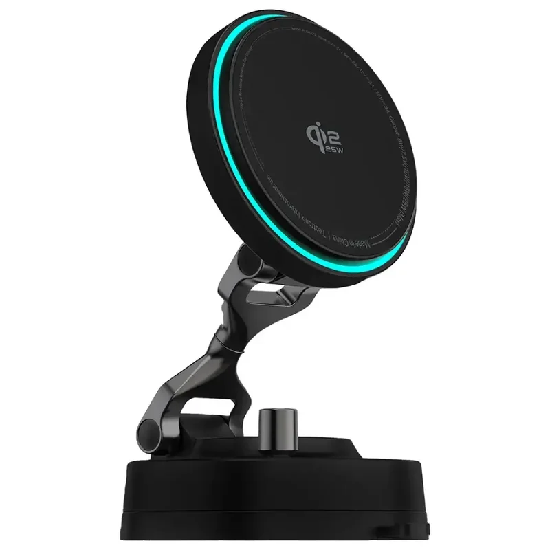 Porodo Magsync 360° Magsafe Phone Holder Lighting Mode Black