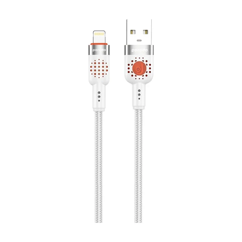 Porodo Braided Cable USB-A to Lightning White