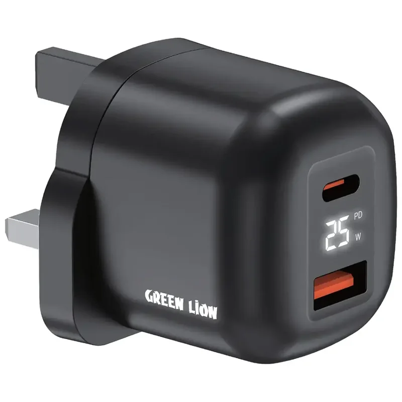 Green Lion Q- SERIES UK Plug GaN Charger USB-C&A Port PD35W+ QC3.0