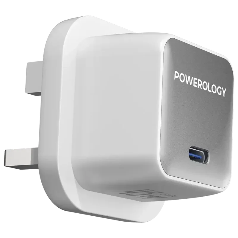 Powerology QX 45W Pocket-Sized GAN Adapter White