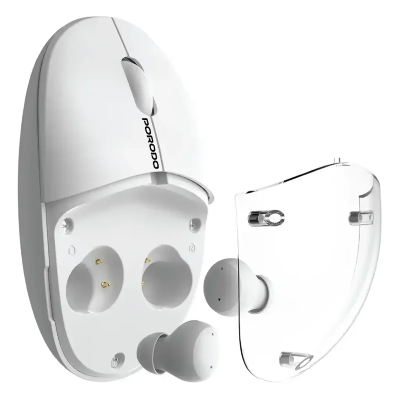 Porodo Wireless Tws Earbud & Mouse White