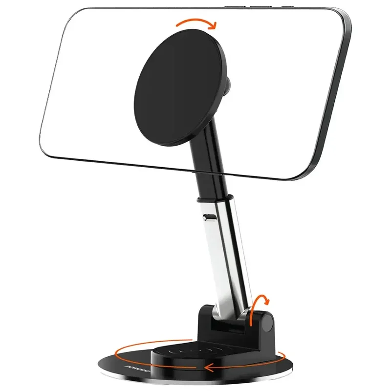 Porodo Magnetic Phone Holder with Adjustable Telescopic Rod Black