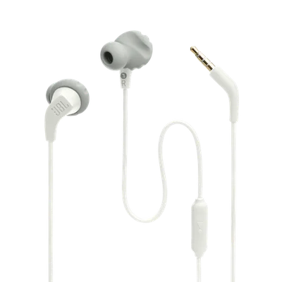 JBL Endurance Run 2 Waterproof Sports In-Ear Wired Headphones White