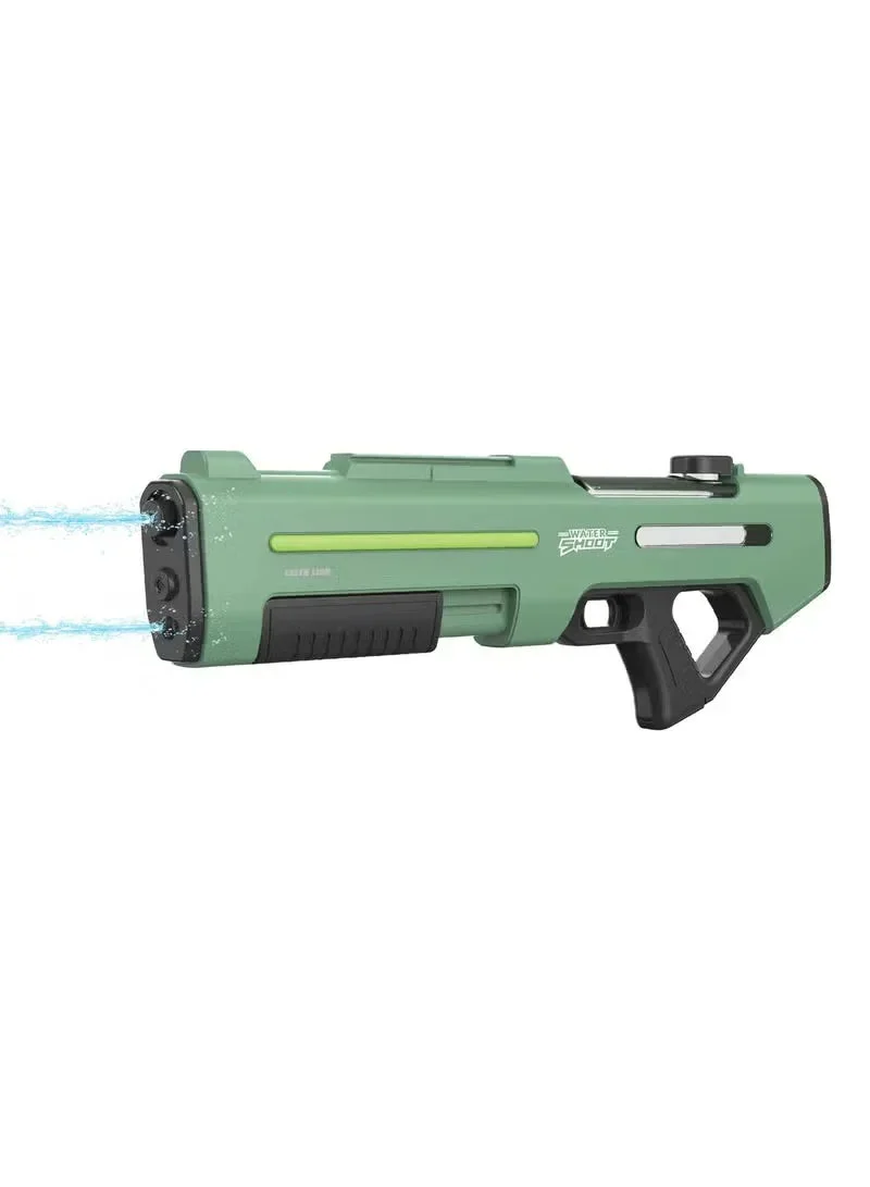 Green Lion GN65-Dual Nozzle Water Gun Electric & Manual Shooting Dark Green