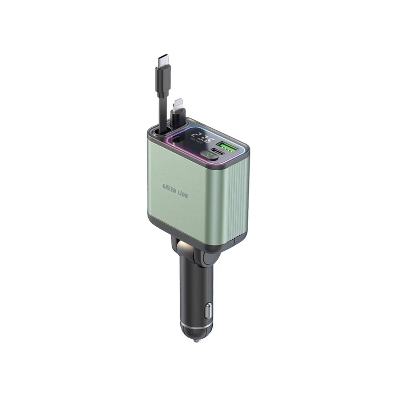 Green Lion Retractable 90W Car Charger PD-65W