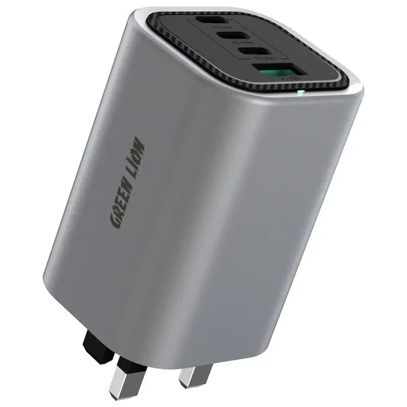 Green Lion Premium Series UK Plug Wall Charger - 4 Port, PD 100W, C to C Cable