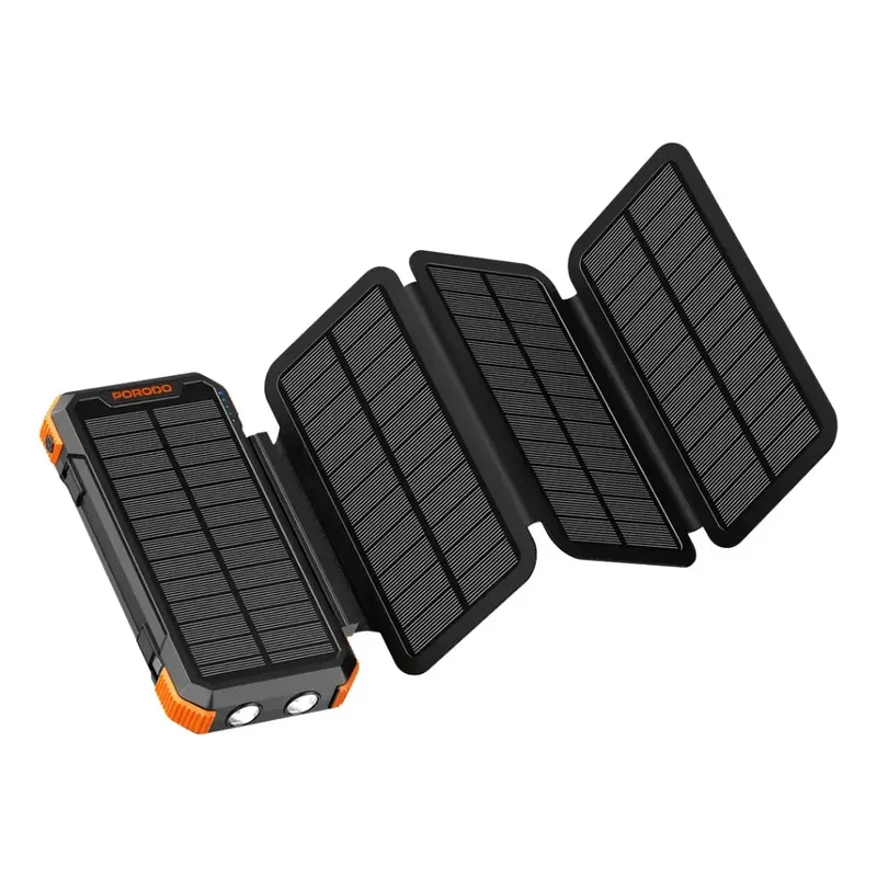 Porodo Power Bank PB070 20000mAh 4-Panel Solar Black