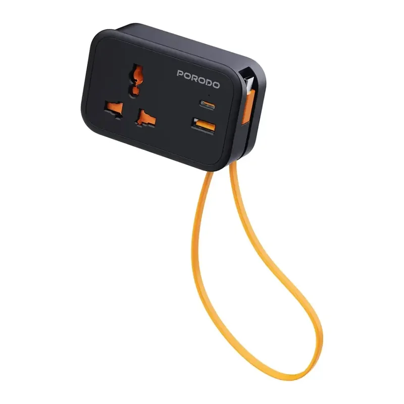 Porodo Universal Wall Sockets Black