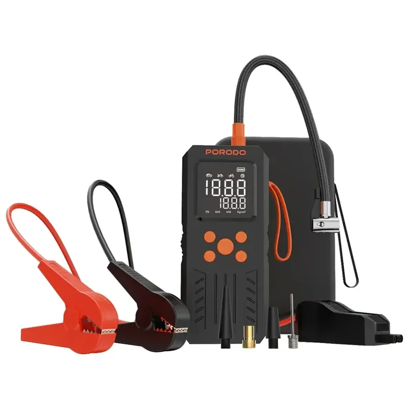 Porodo 4 In 1 Multi-Tool Inflator & Jump Starter Black