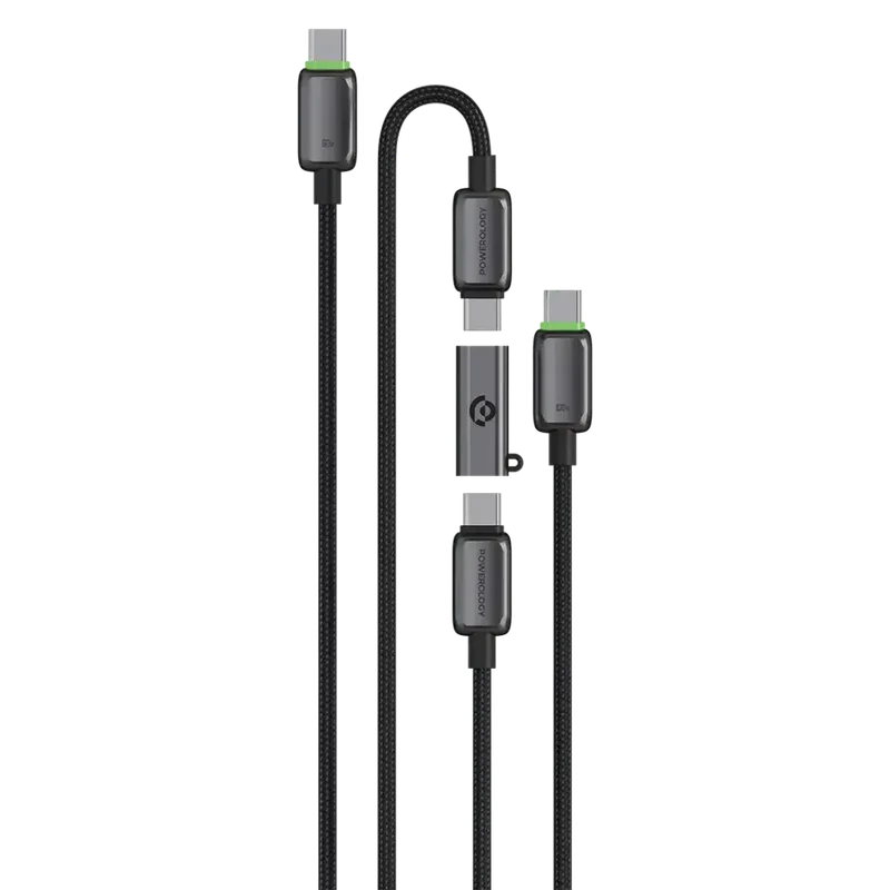 Powerology ARGOS Dual USB-C Cables with Connector