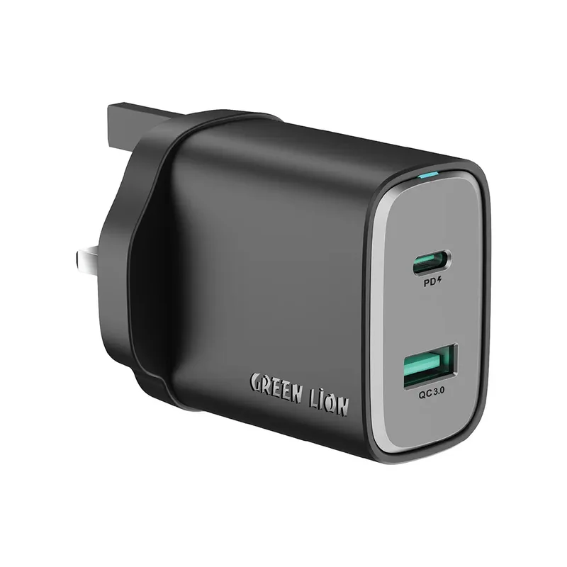 Green Lion Supra 45W UK GaN Wall Charger USB-A & USB-C Ports