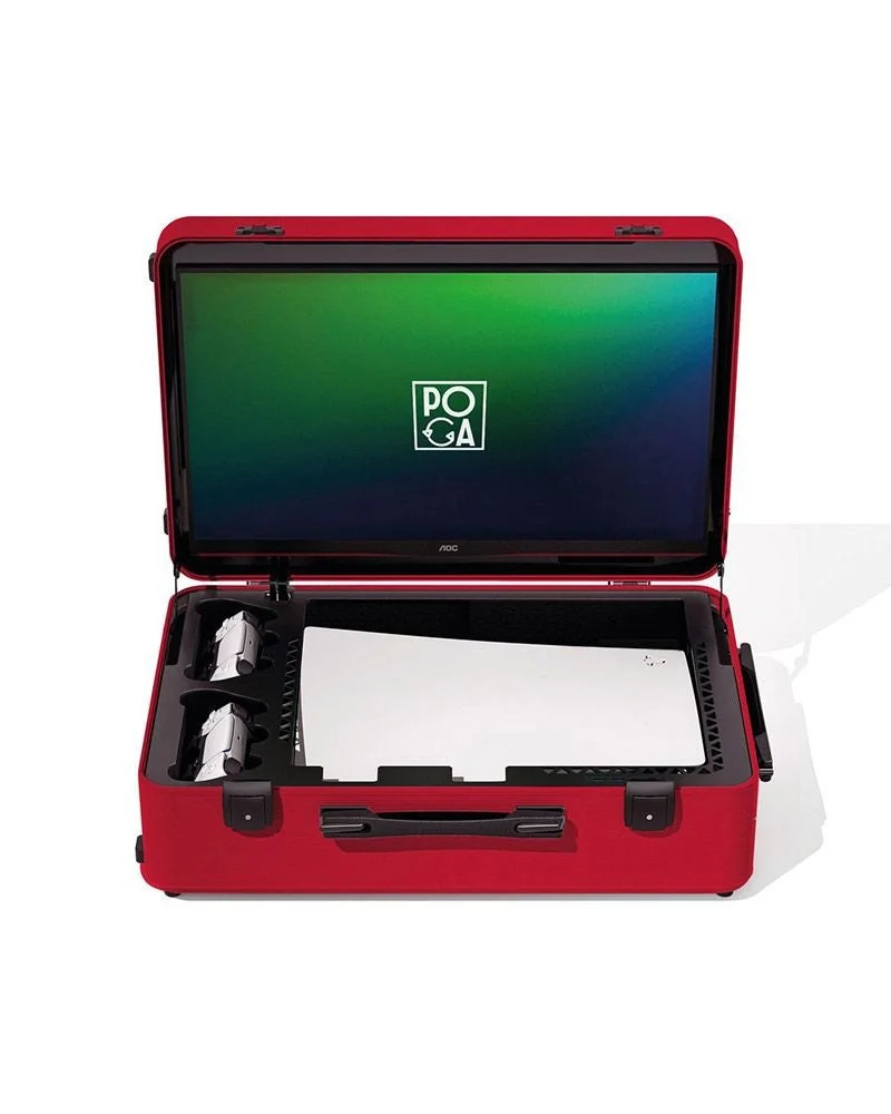 Indigaming POGA Lux Portable Gaming Monitor Case for PlayStation 5 Bright Red