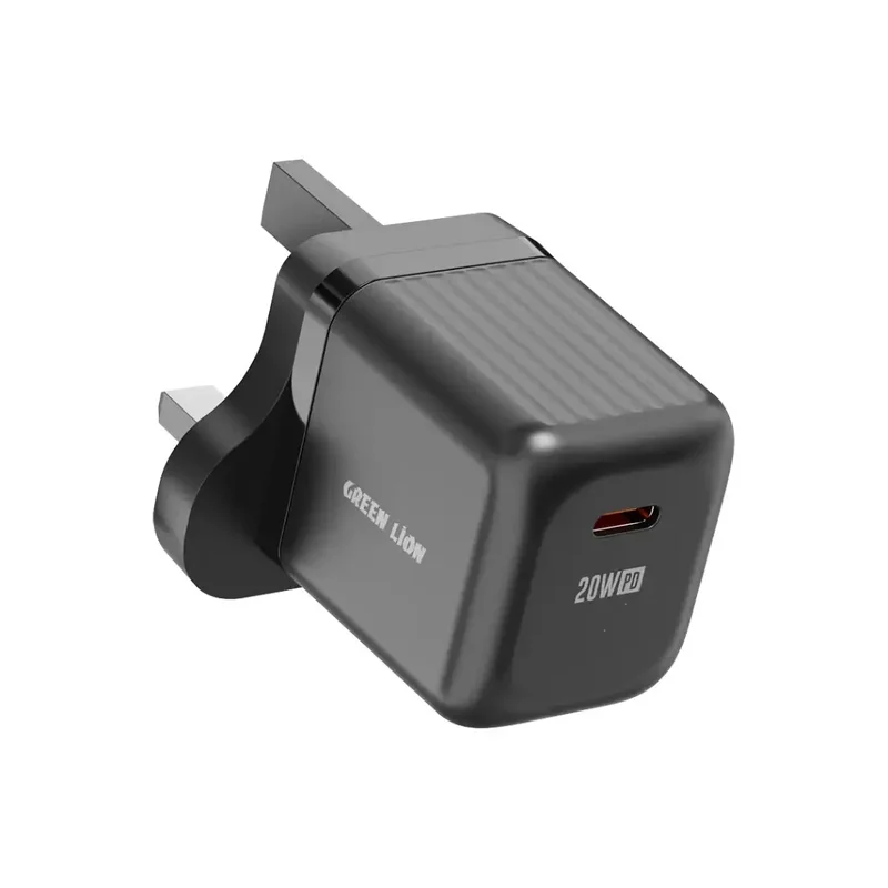 Green Lion Ultra Compact GaN Wall Charger UK Pin USB-C PD 20W
