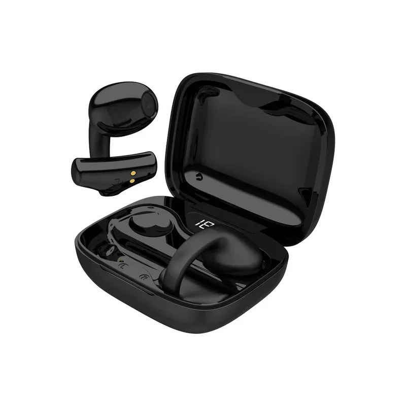 Porodo Soundtec Snap Clip-On Wireless Earbuds Black