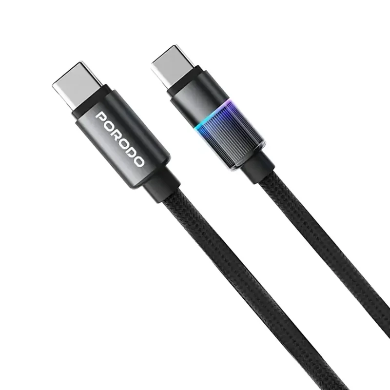 Porodo Aluminum Cable USB-C To USB-C Cable 240W Black