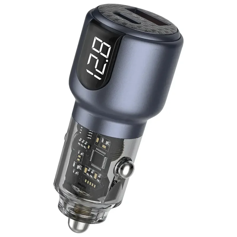 Green Lion Dual Port Car Charger PD+QC 75W C to C 1m Cable
