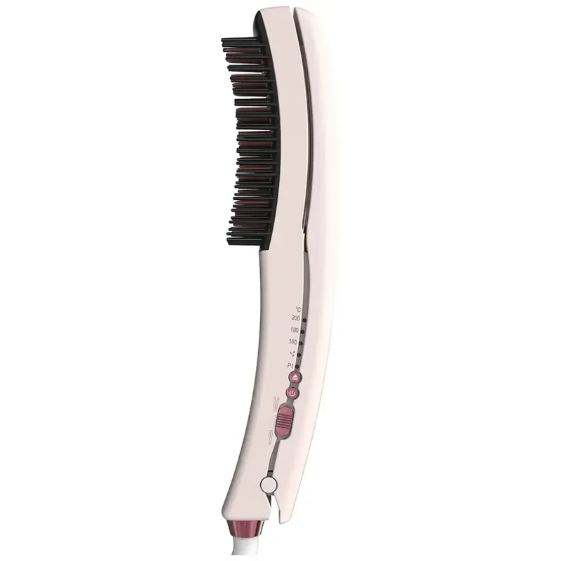 Porodo Dual-Mode Hair Straightening Brush Pink