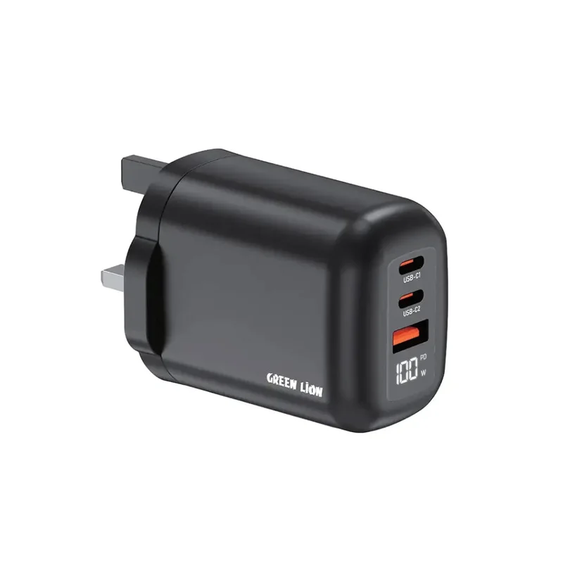 Green Lion Q- SERIES UK Plug Wall Charger PD 100W A+C+C Port
