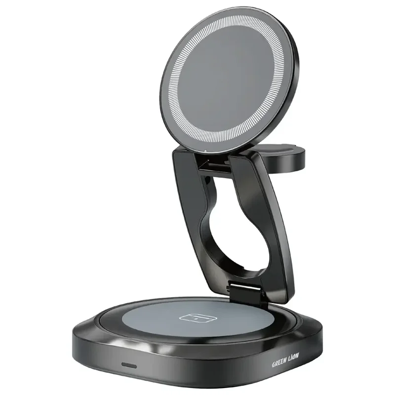 Green Lion Qi2.2 Mag flex Foldable 3 in 1 Magnetic Wireless Charger 25W