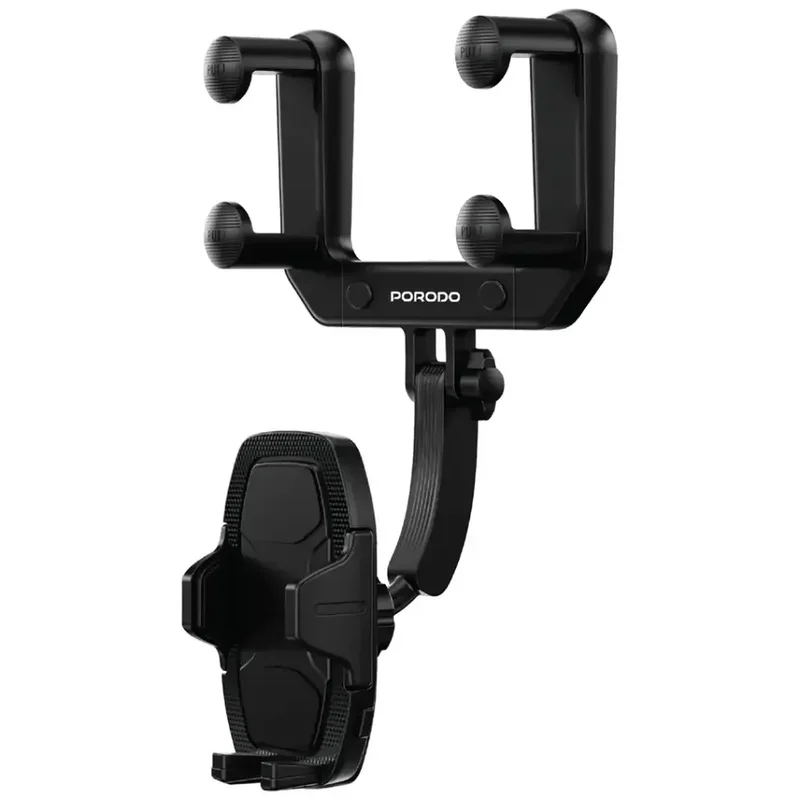 Porodo Mirror-Mounted Phone Holder Bracket with Extendable Arm Black