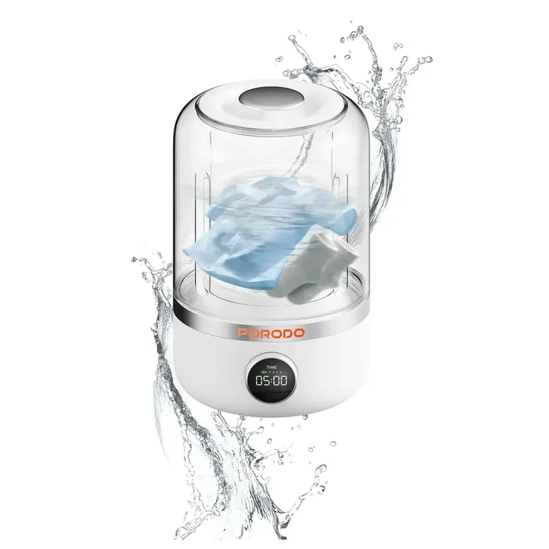 Porodo Lifestyle Cordless Mini Washing Machine White