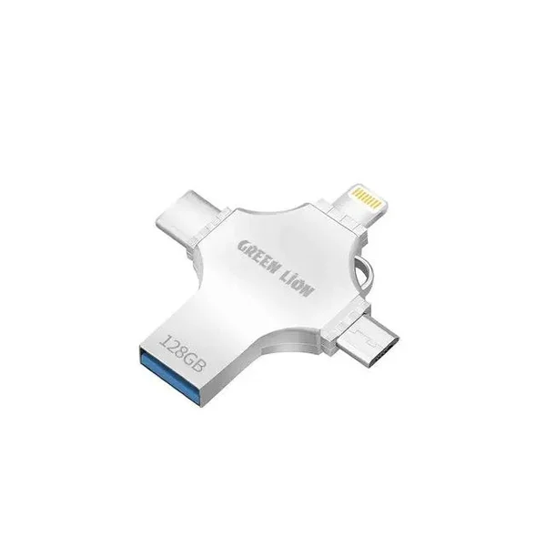 Green Lion 4-in-1 USB Flash Drive 128GB