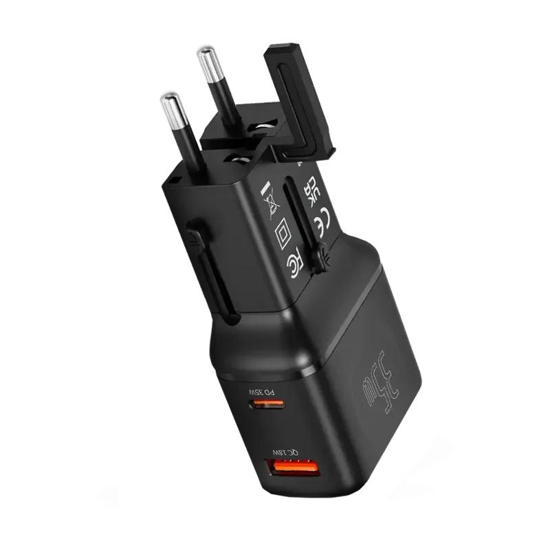 Porodo Universal Travel Pocket Charger Black