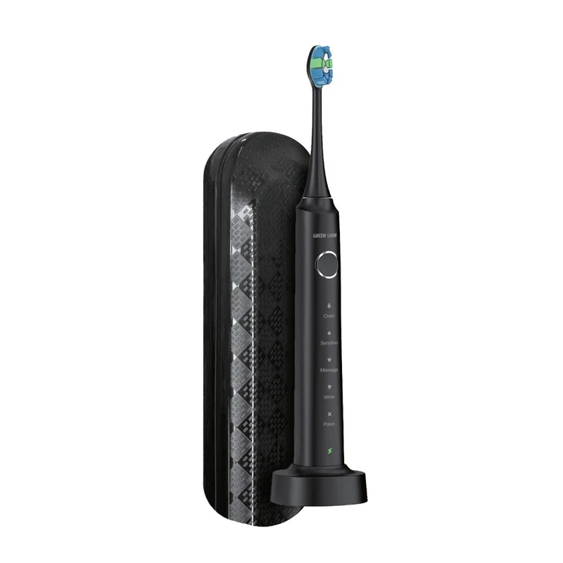 Green Lion Smart Brush Rechargeable Toothbrush Black