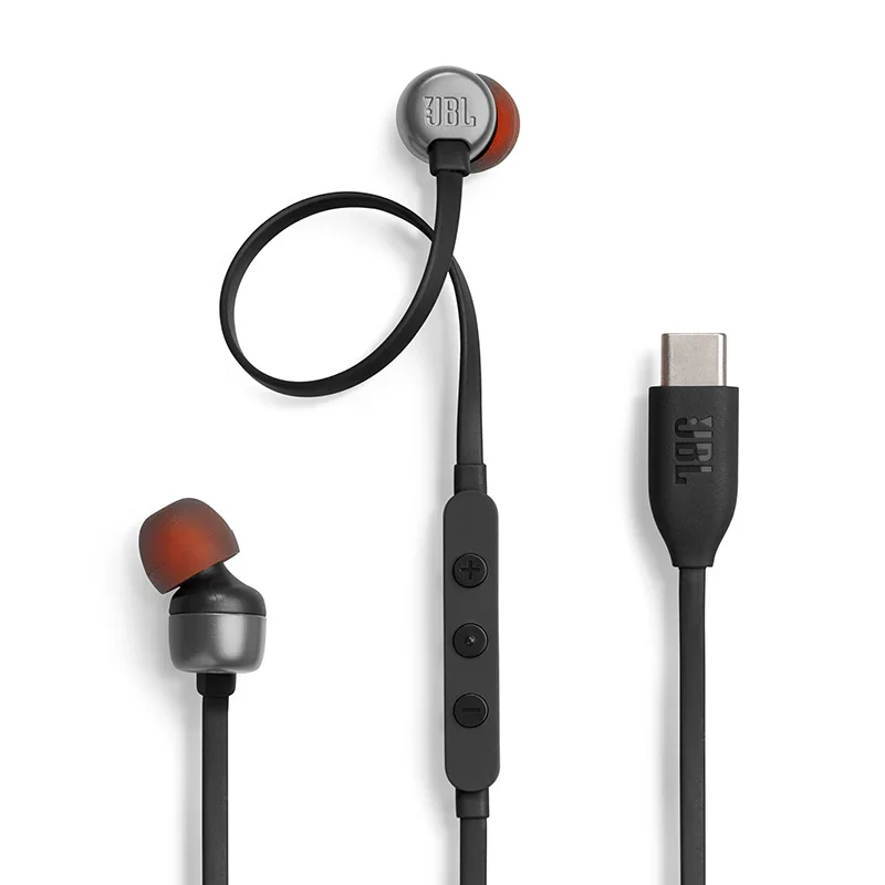 JBL T310C USB-C Hi-Res In-Ear Wired Headphones Black
