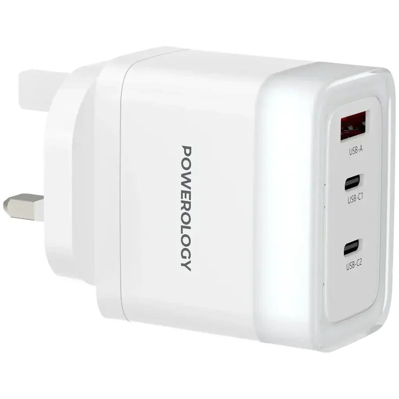 Powerology Lunex Series Fast Charging Adapter PD 65W White
