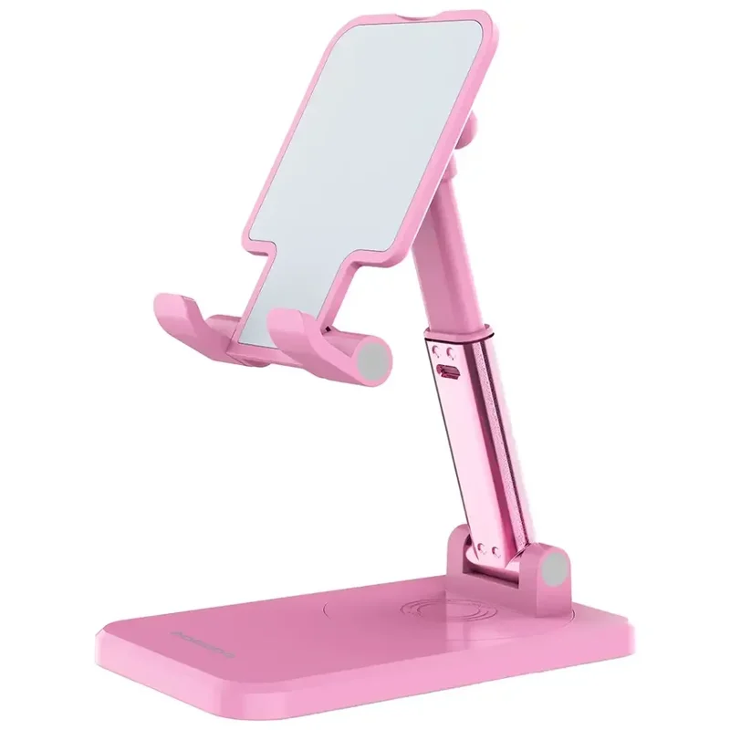 Porodo Desktop Phone & Tablet Stand with Adjustable Telescopic Rod Pink