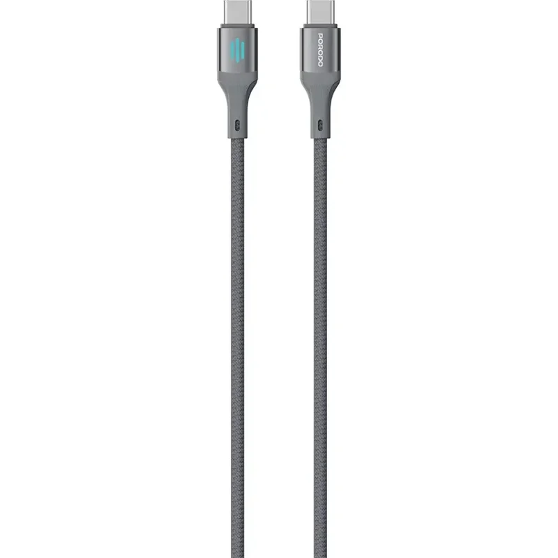 Porodo USB-C To USB-C Charging & Data Cable PD 60W Gray