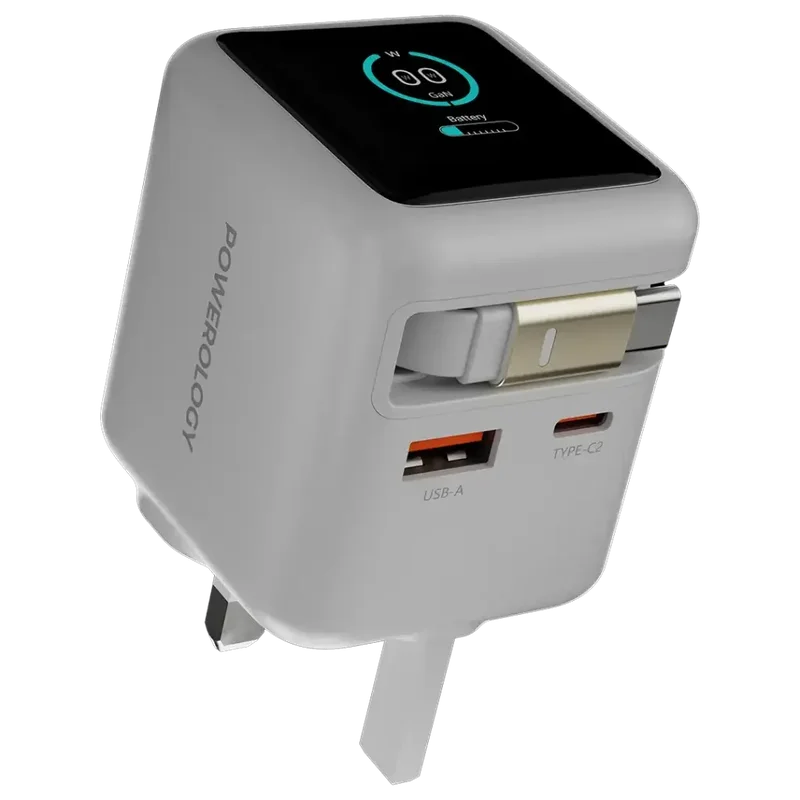 Powerology Halo Dual-Port GaN Charger White