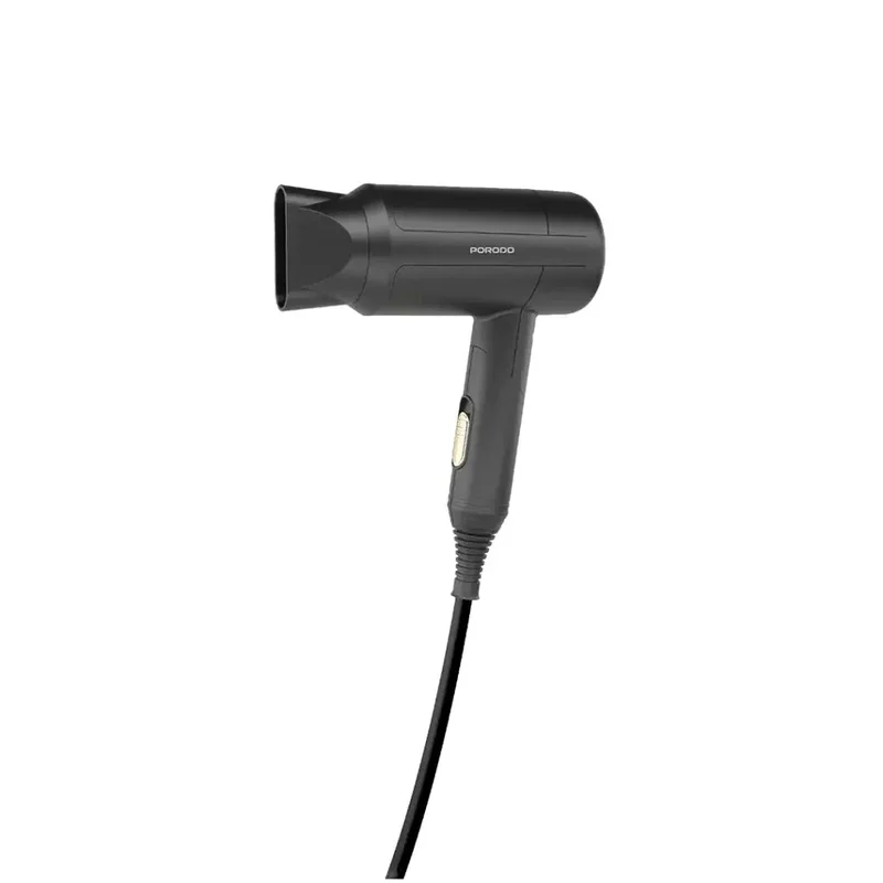 Porodo Lifestyle 1200W Foldable Hair Dryer 1.8M Cable Black