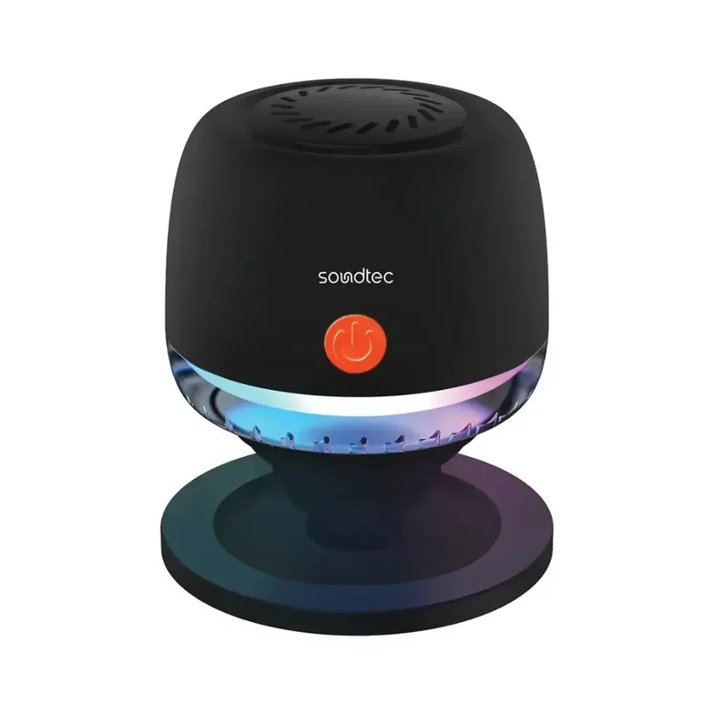 Porodo Soundtec Snap Vibe Magnetic RGB Mini Speaker Black