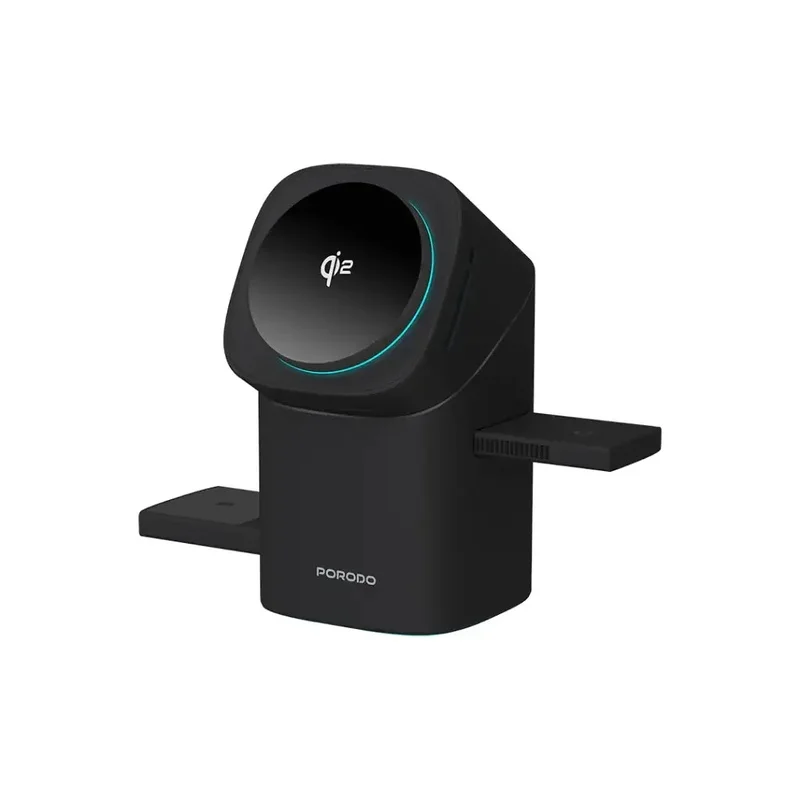 Porodo Auto Rotate & Slide Qi2 Magsafe Charging Black