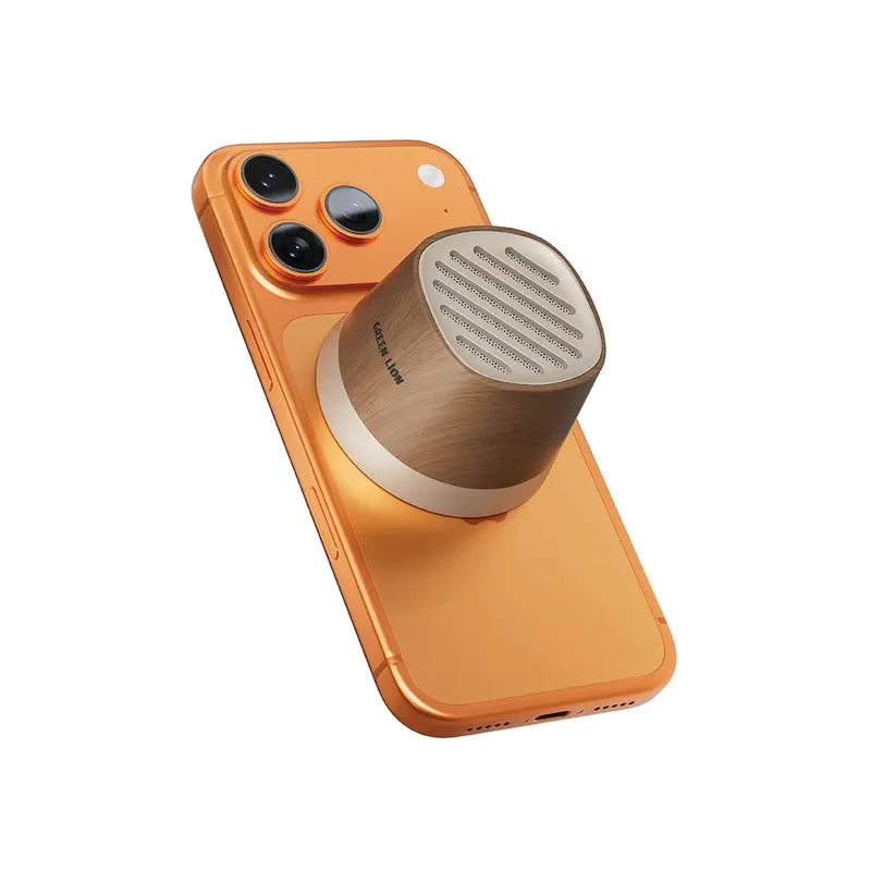 Green Lion MAG TUNE Mini Speaker and Wireless Charger Dark Wood