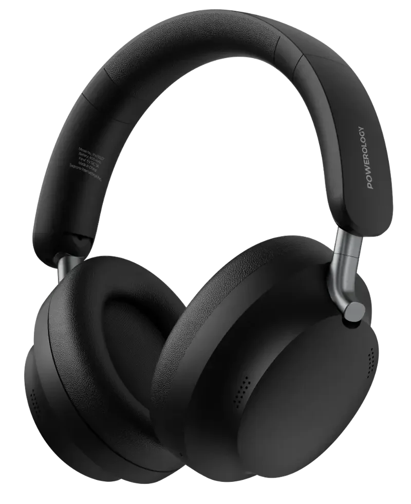 POWEROLOGY SOLIV HYBRID ANC & ENC HEADPHONES Casque ENC hybride Black