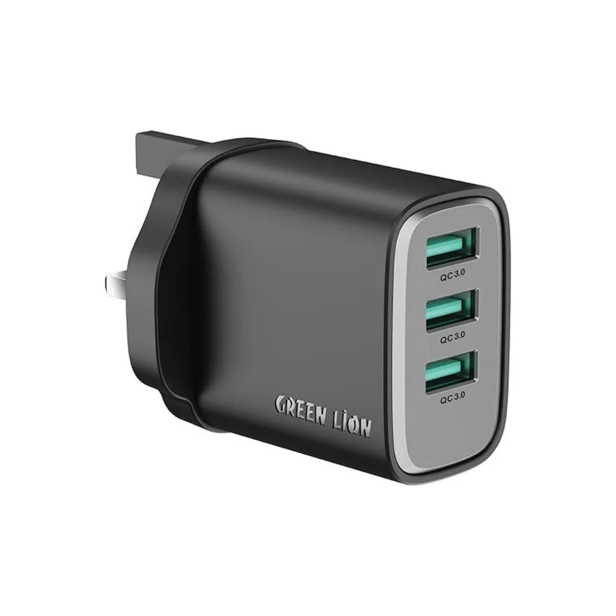 Green Lion SUPRA 24W GaN UK Wall Charger 3*USB A