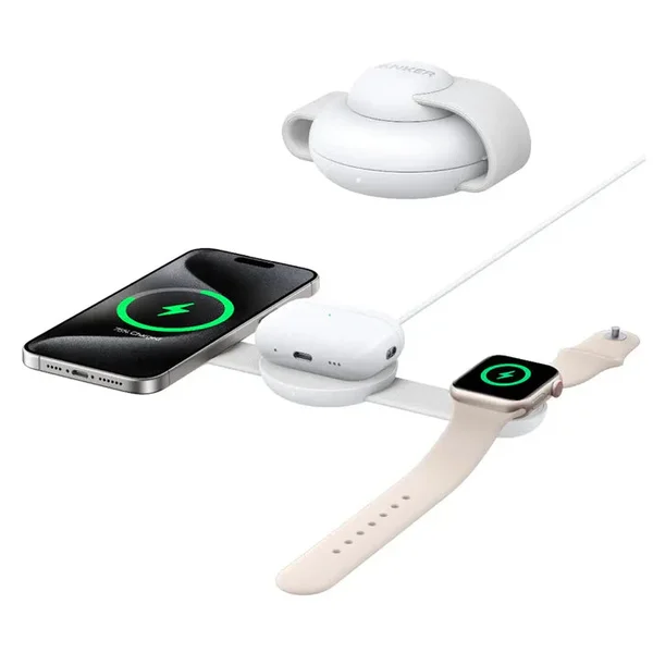 Anker MagGo Foldable Wireless Charger 3-in-1 15W White