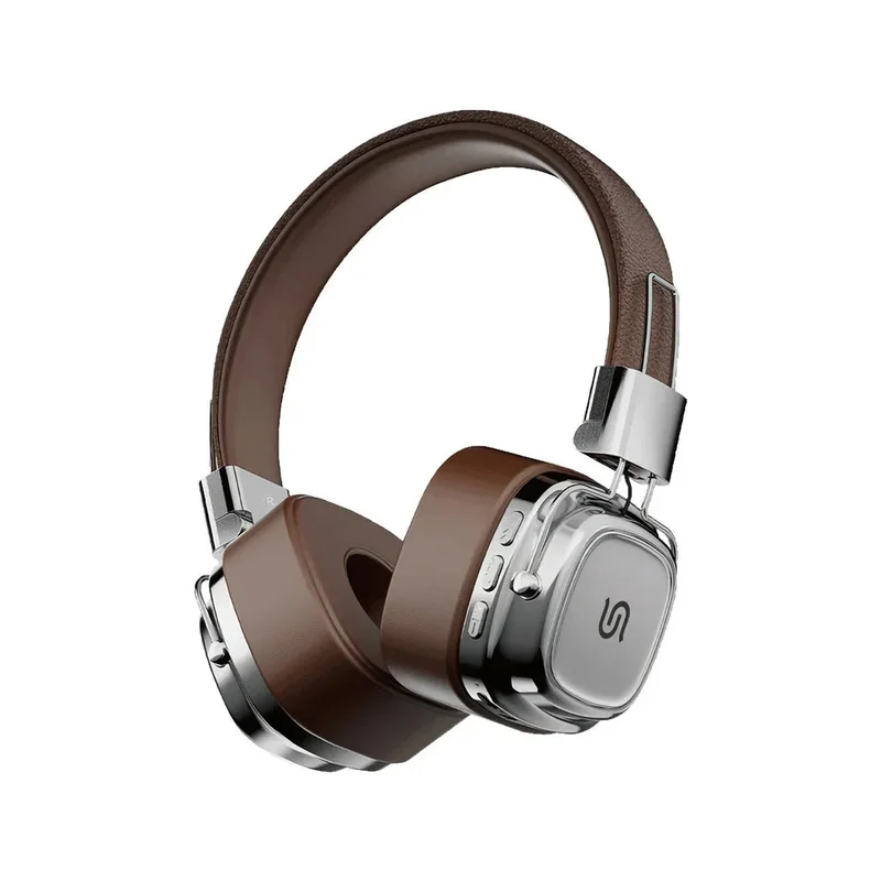 Porodo Soundtec Vintage Wireless ENC Headphone Brown/Silver