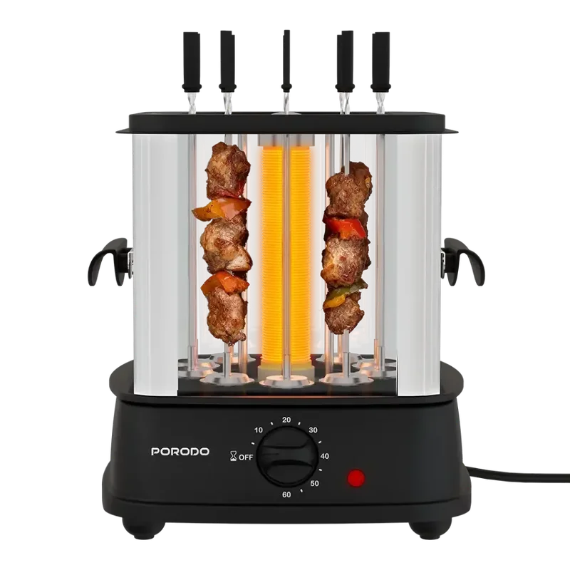 Porodo Lifestyle Grilljet Electric Rotisserie Kebab Grill Black