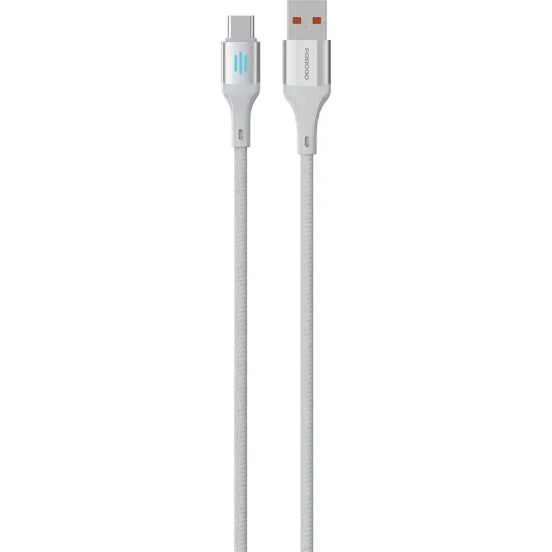Porodo USB-A To USB-C Charging & Data Cable Silver