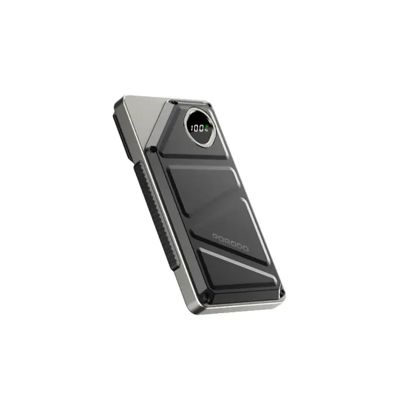 Porodo 10000mAh Power Bank Built-In Type-C & Lightning Black