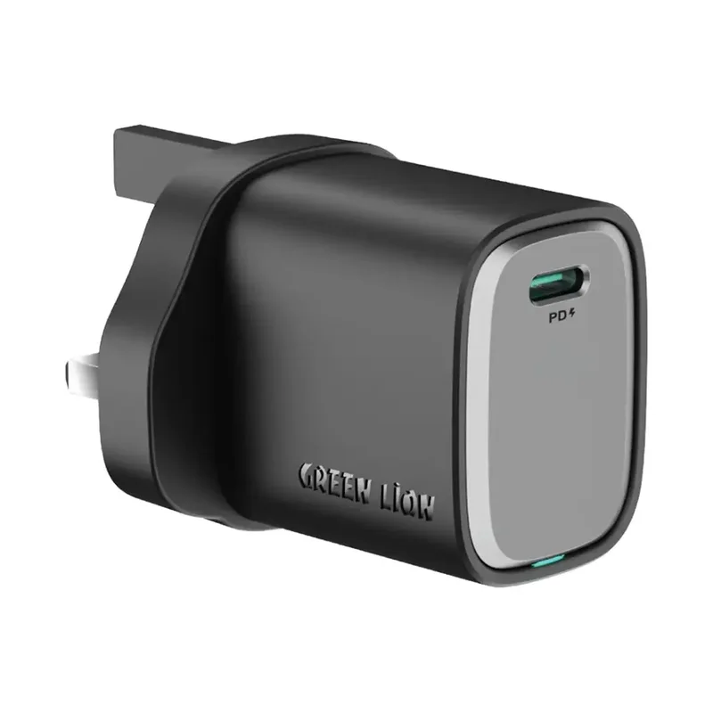 Green Lion SUPRA 20W GaN UK Wall Charger with USB-C to USB-C Cable