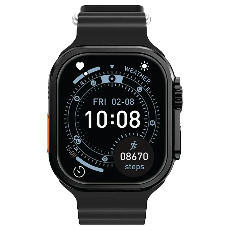 Green Lion ULTRA LITE 2.01'' TFT IPS Display Smart Watch Black