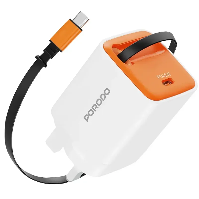 Porodo Tezpatro 45W GaN Charger White