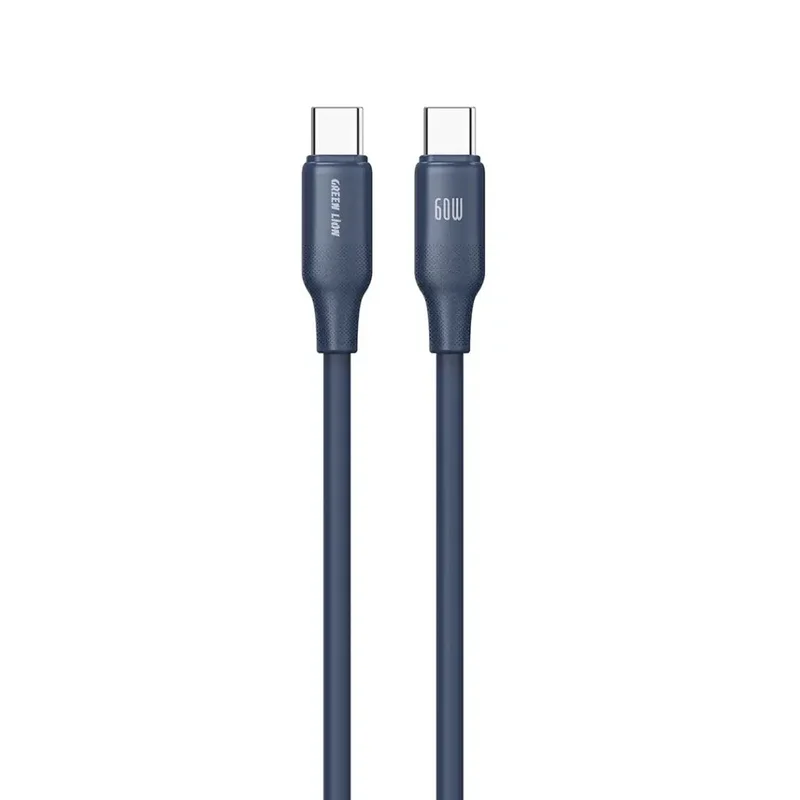 Green Lion 60W Silicone Cable USB-C To USB-C 1M Blue